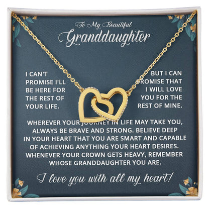 To My Granddaughter - I Can't Promise - Love Knot Necklace